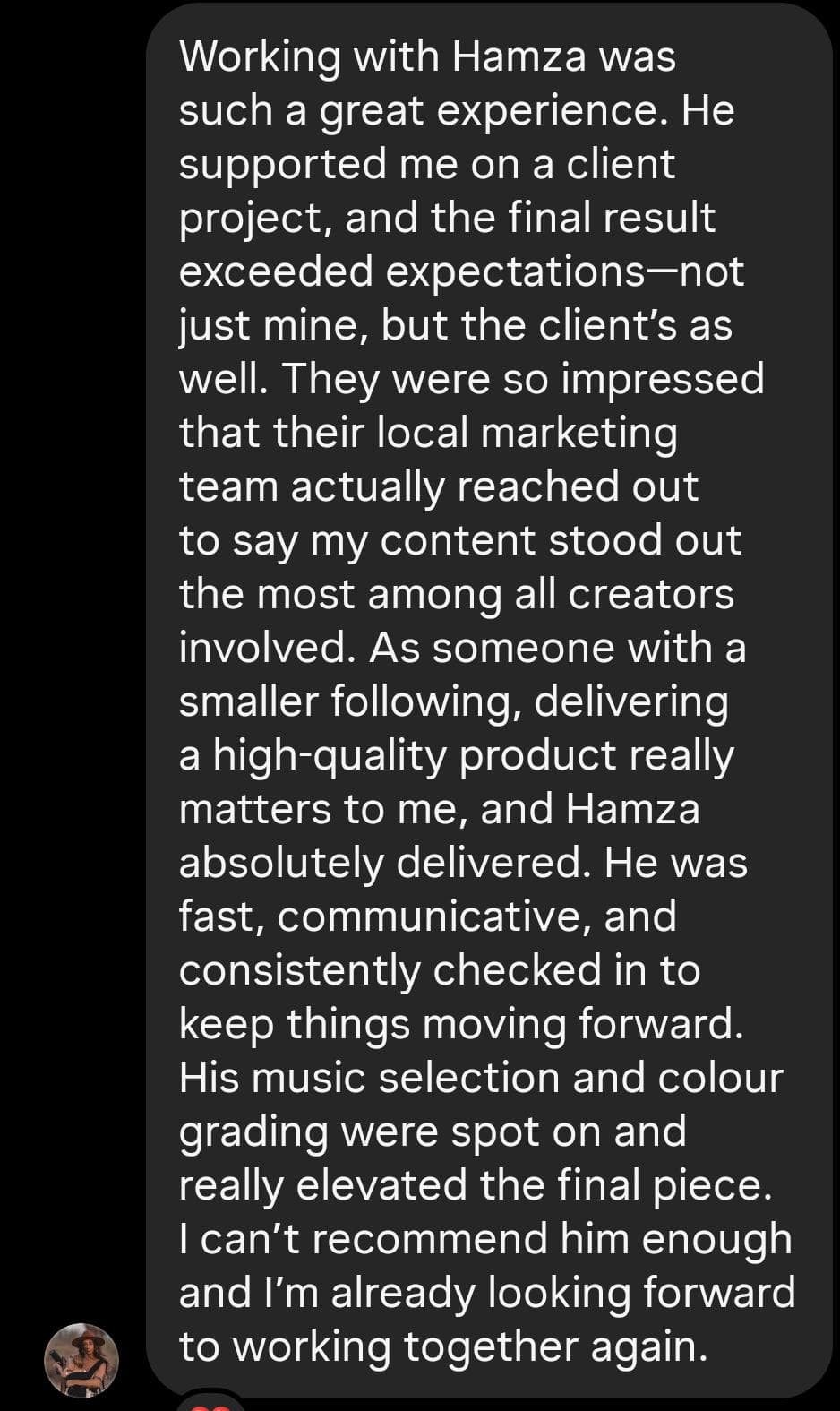 Testimonial from Jessica