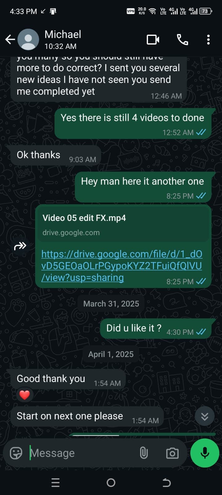 Testimonial from Micheal