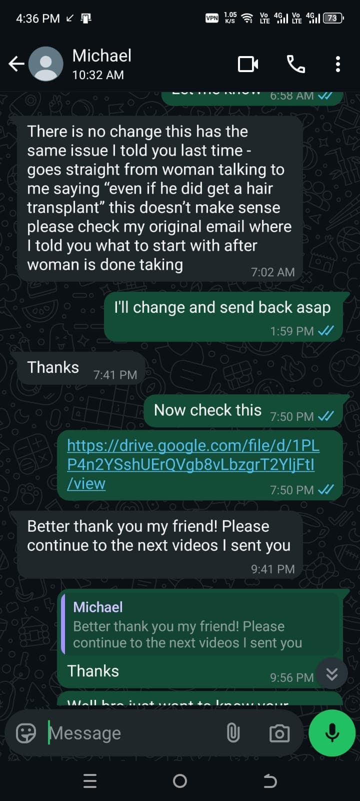 Testimonial from Micheal