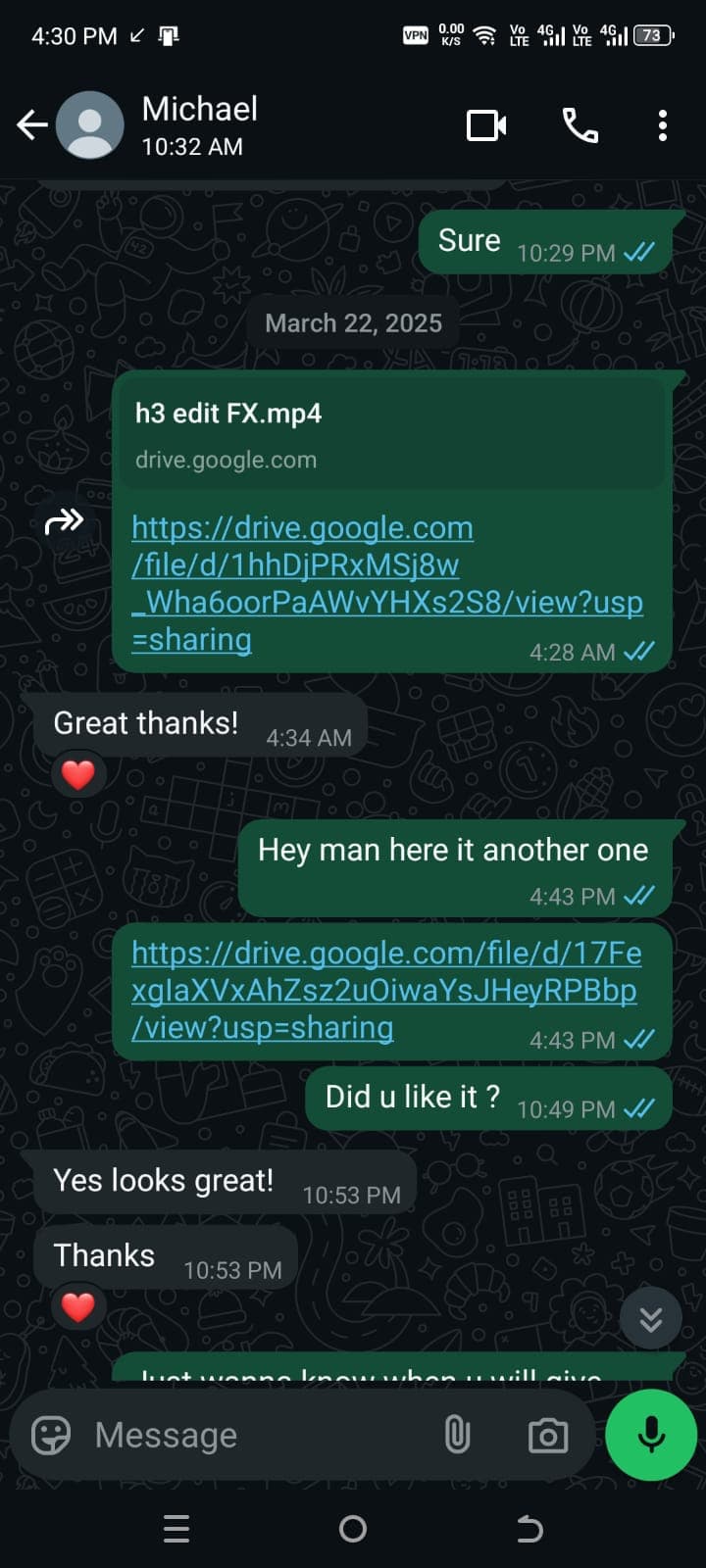 Testimonial from Micheal