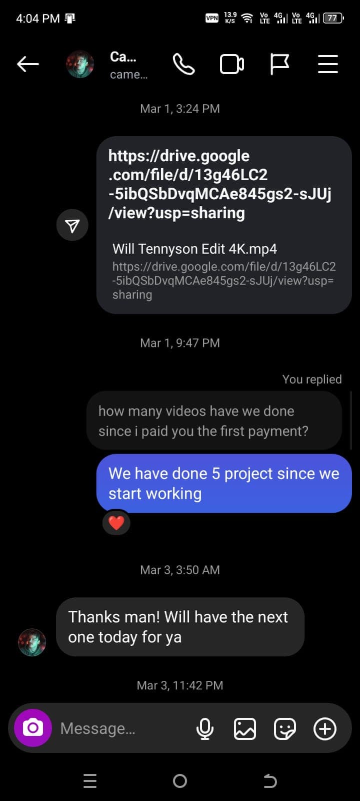Testimonial from Cameron