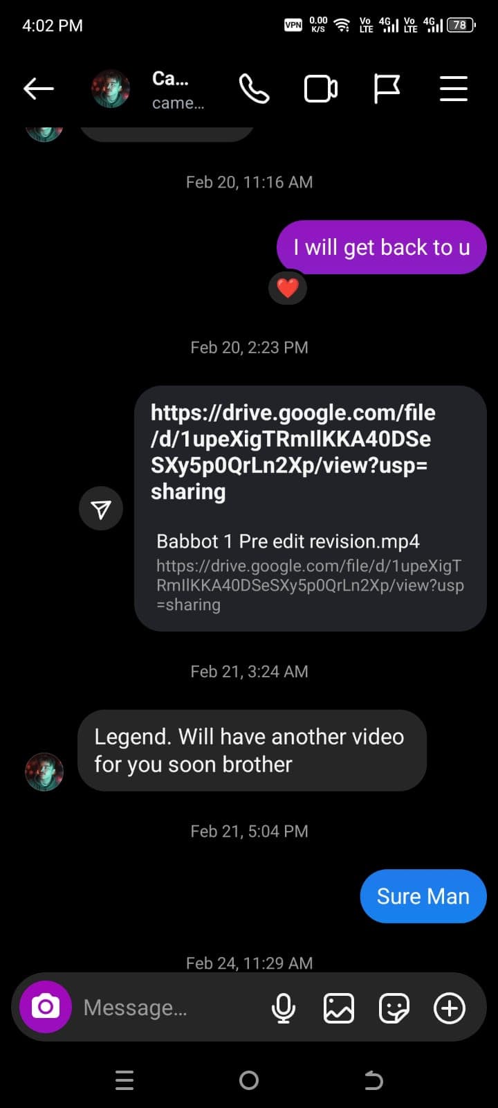 Testimonial from Cameron