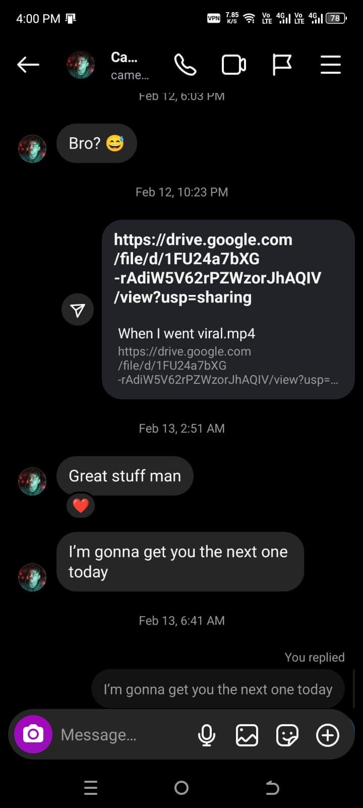 Testimonial from Cameron