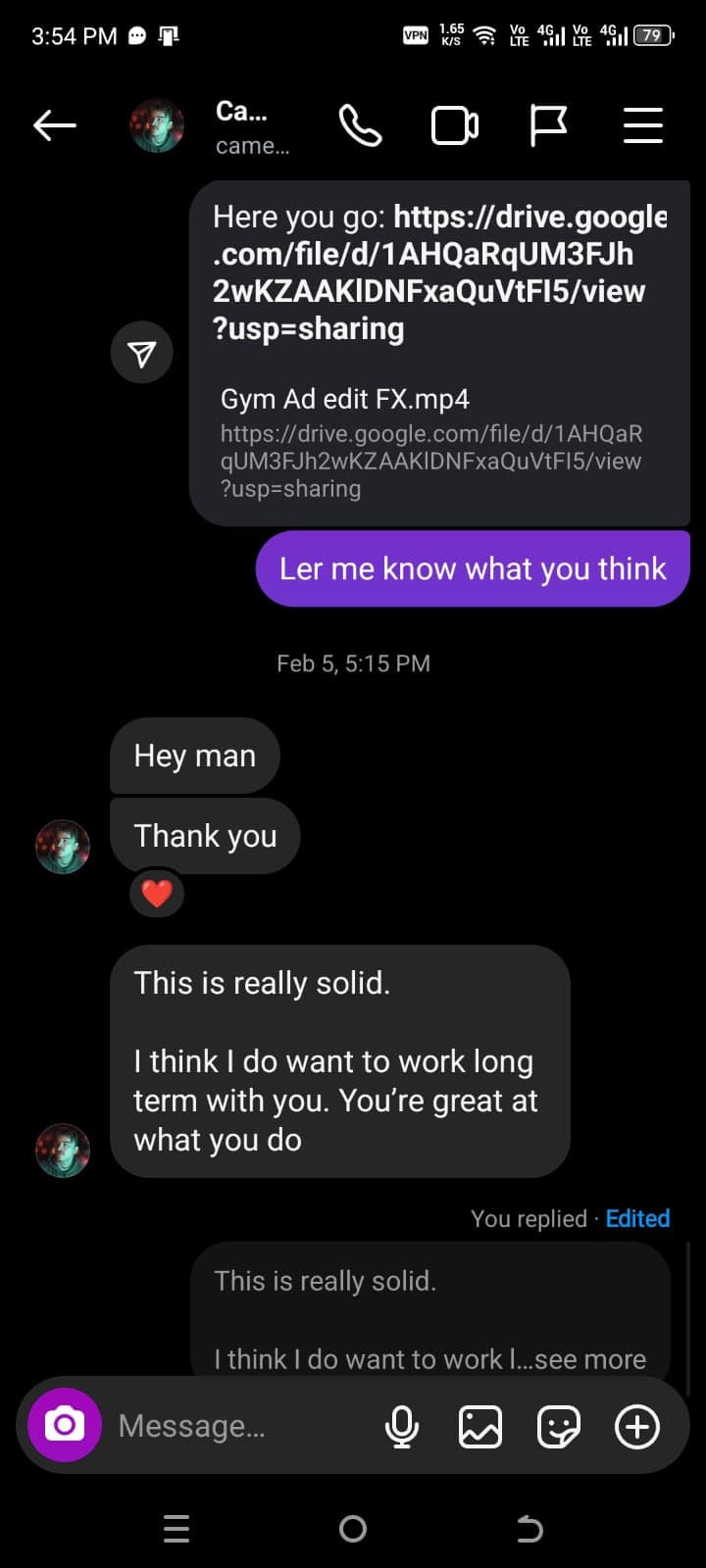 Testimonial from Cameron